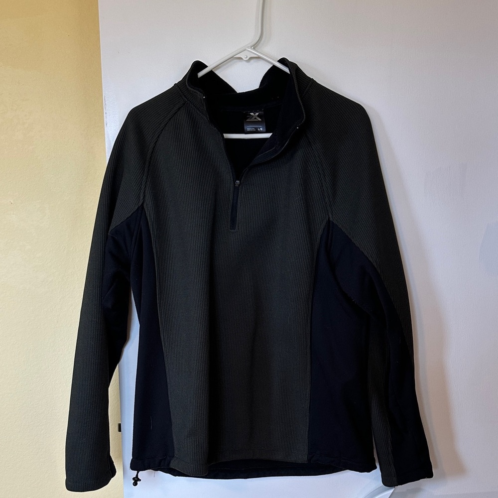 ZeroXposur Men's Green and Black Half-Zip Performance Jacket